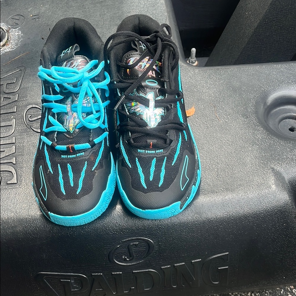 Spalding Black and Blue Sneakers Athletic Performance